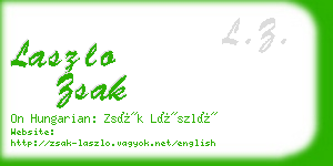 laszlo zsak business card